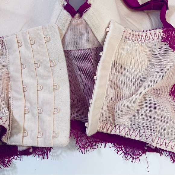 Victoria's Secret 34D Very Sexy Push Up Demi Corset Bra Top Lace Bow Details - Picture 7 of 10